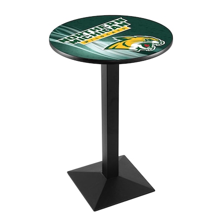 Holland Bar Stool Co 42" Blk Wrinkle Northern Michigan Pub Table, 36" dia. Top L217B4236NorMic-D2